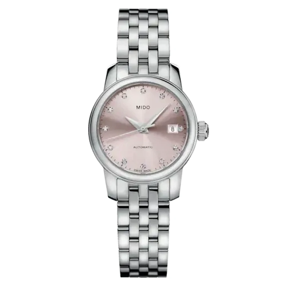 Mido Baroncelli Lady Twenty Five 25 MM Pink Dial Automatic M039.007.11.336.00