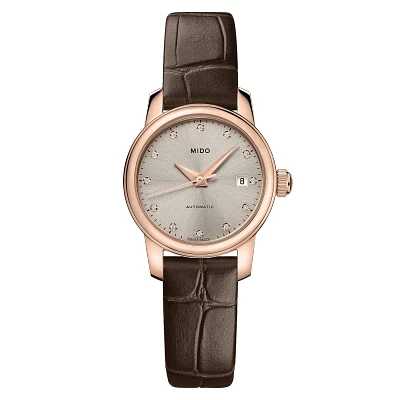 Mido Baroncelli Lady Twenty Five 25 MM Grey Dial Automatic M039.007.36.076.00