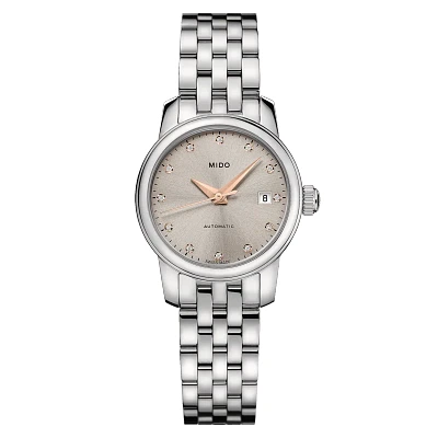 Mido Baroncelli Lady Twenty Five 25 MM Grey Dial Automatic M039.007.11.076.00