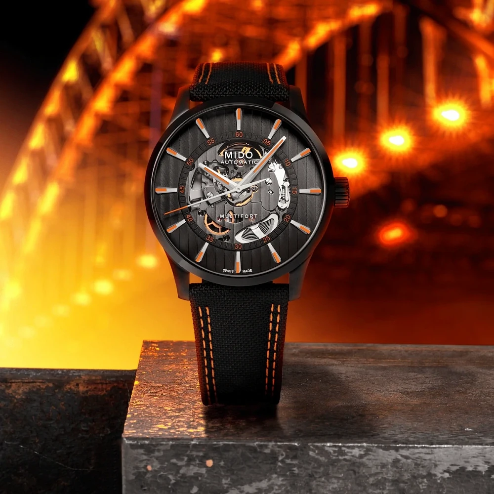 Mido Multifort Skeleton Vertigo 42 MM Black Dial Automatic M038.436.37.051.00