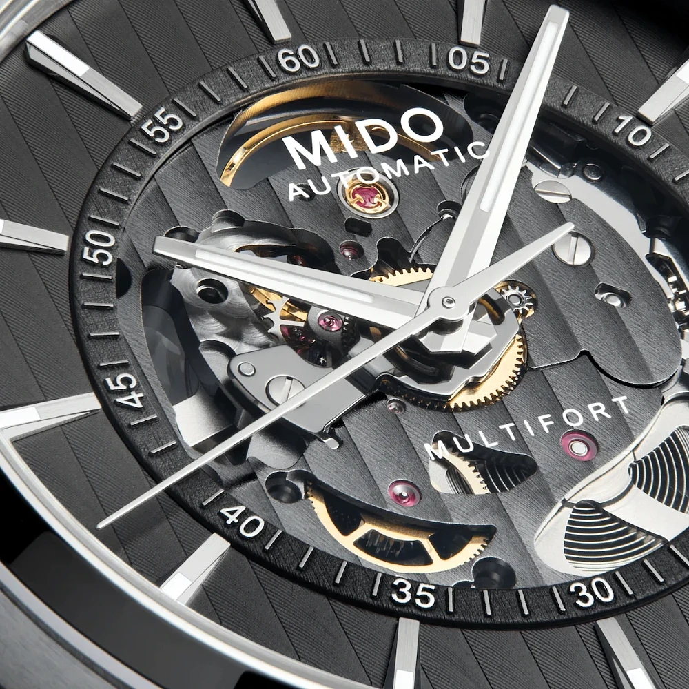 Mido Multifort Skeleton Vertigo 42 MM Grey Dial Automatic M038.436.11.061.00