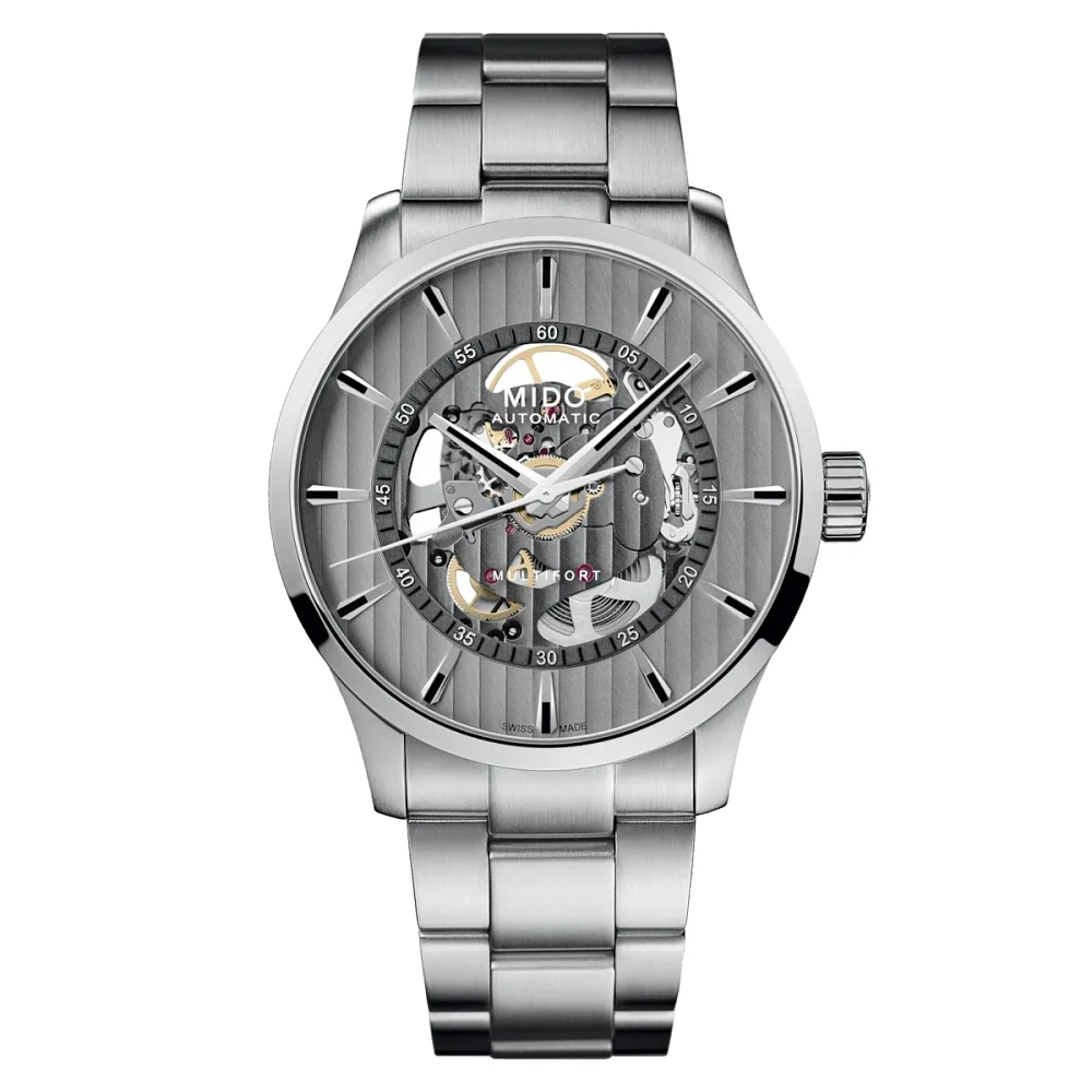 Mido Multifort Skeleton Vertigo 42 MM Grey Dial Automatic M038.436.11.031.00