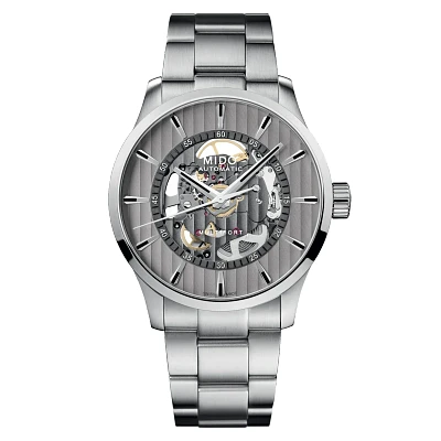 Mido Multifort Skeleton Vertigo 42 MM Grey Dial Automatic M038.436.11.031.00