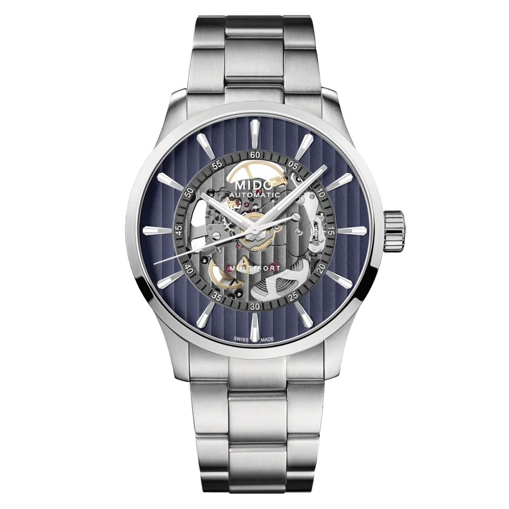 Mido Multifort Skeleton Vertigo 42 MM Blue Dial Automatic M038.436.11.041.00