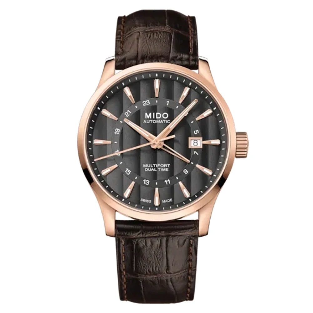 Mido Multifort Dual Time 42 MM Grey Dial Automatic M038.429.36.061.00