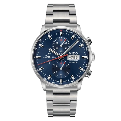 Mido Commander Chronograph 43 MM Blue Dial Automatic M016.414.11.041.00