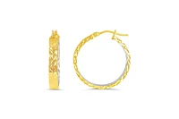 10KT Yellow Gold Twisted Hoop Earrings