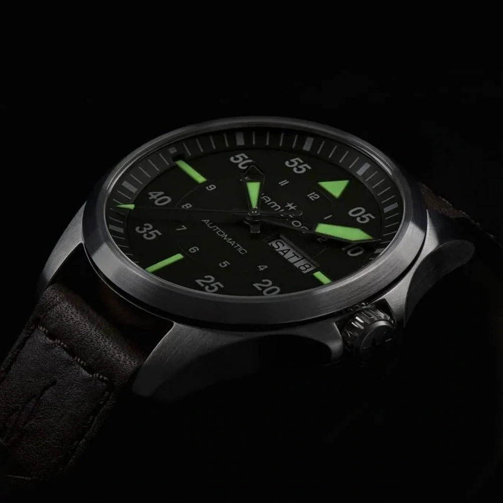 Hamilton Khaki Aviation Pilot Day Date Green Dial Automatic 42MM H64635560