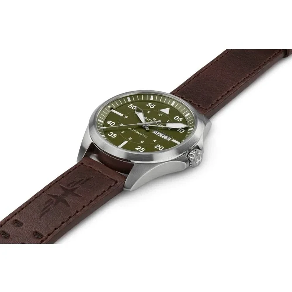 Hamilton Khaki Aviation Pilot Day Date Green Dial Automatic 42MM H64635560