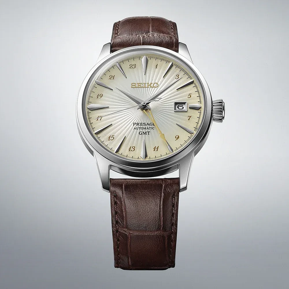 Seiko Presage Automatic Cocktail Time GMT 40MM 'Acacia' Brown Dial SSK041J1