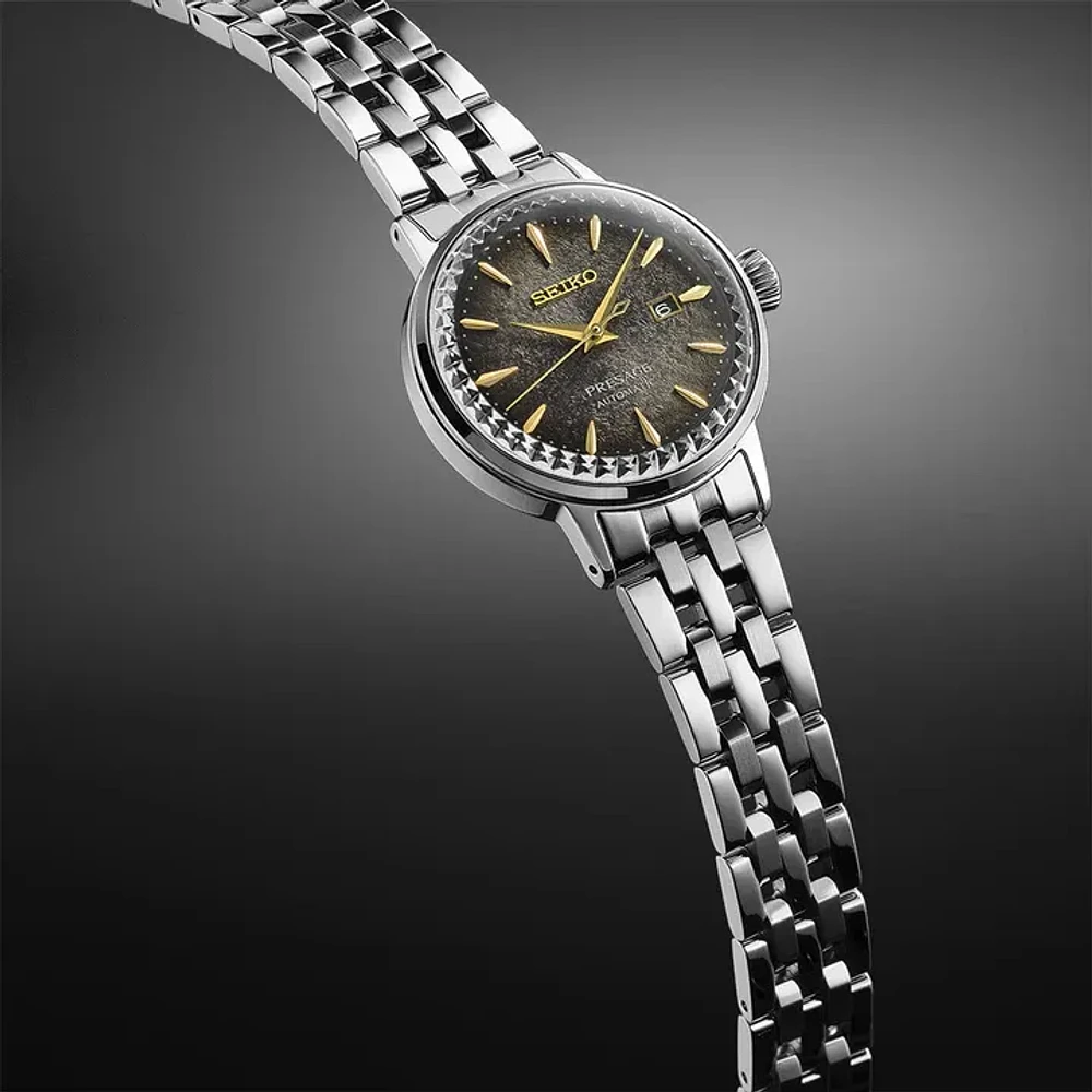 Seiko Presage Cocktail Night Time Tokyo 30MM Grey Dial SRE015