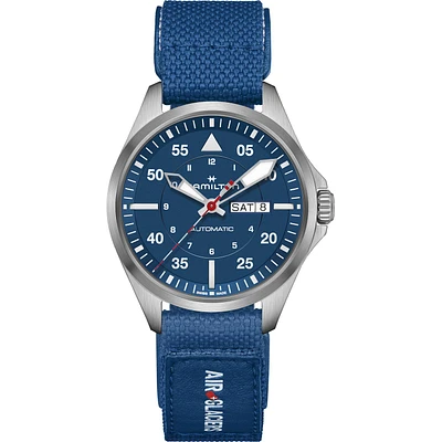 Hamilton H64655941 | Khaki Aviation Pilot Day Date 42MM Watch | Kavar Jewellers Brampton