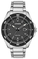 Action Required Black Dial 45MM Eco-Drive AW1588-57E