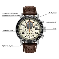 Brycen Beige Dial 44MM Eco-Drive CA0649-06X