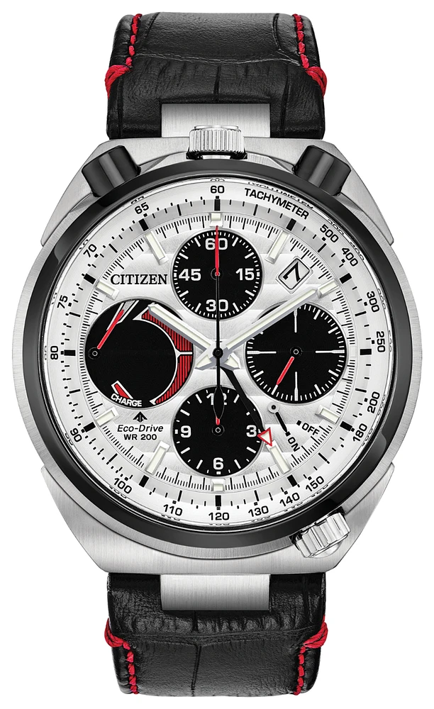 Citizen Promaster Tsuno Chrono Racer Silver Dial 45MM Eco-Drive AV0071-03A