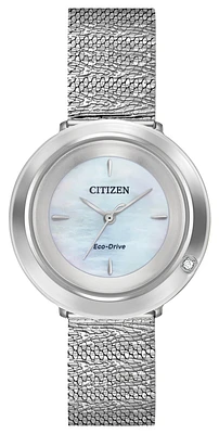 Citizen L Ambiluna Mother of Pearl 
Dial 32MM Eco-Drive EM0640-58D