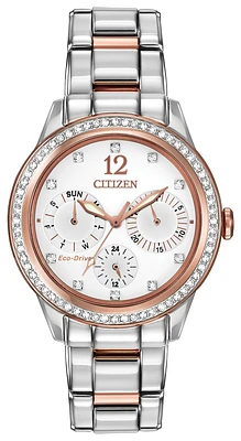 Silhouette Crystal White Dial 37MM Eco-Drive FD2016-51A