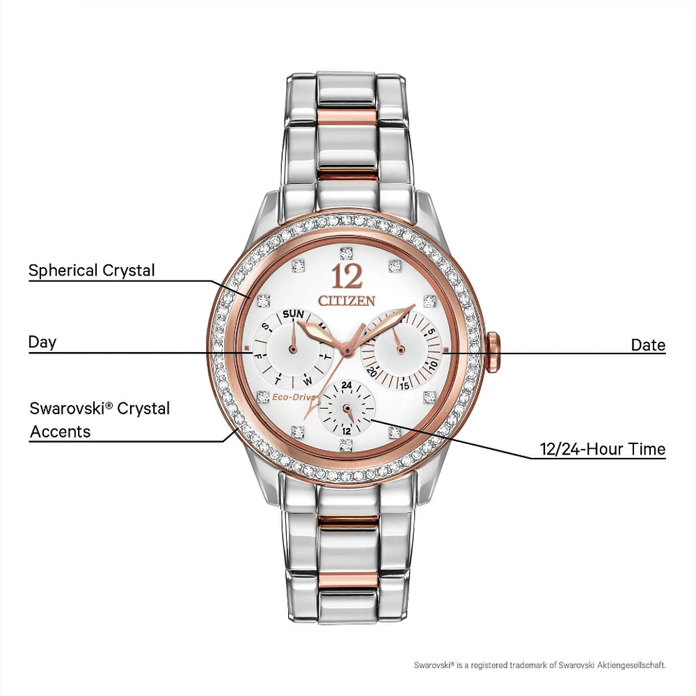 Silhouette Crystal White Dial 37MM Eco-Drive FD2016-51A