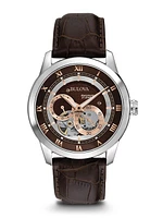 Classic Brown Skeleton Dial 42MM Automatic 96A120