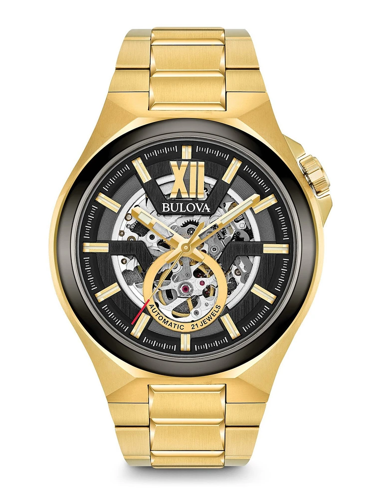 Maquina Black Skeleton Dial 46MM Automatic 98A178