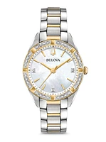 Sutton Diamond White Dial 33MM Quartz 98R263