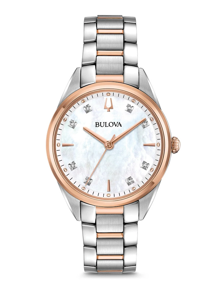 Bulova Sutton Mother of Pearl Dial 33MM Quartz 98P183