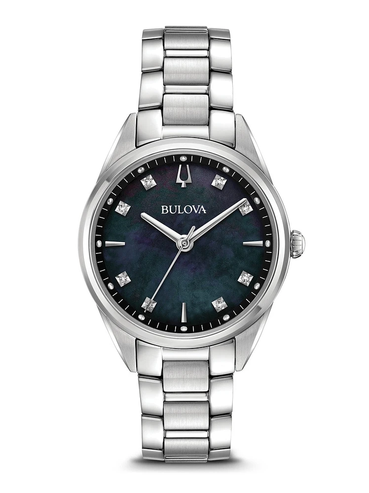 Sutton Diamond Black Dial 33MM Quartz 96P198