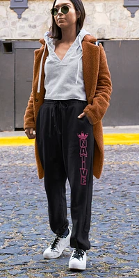 Native Style Sweatpants pink ink