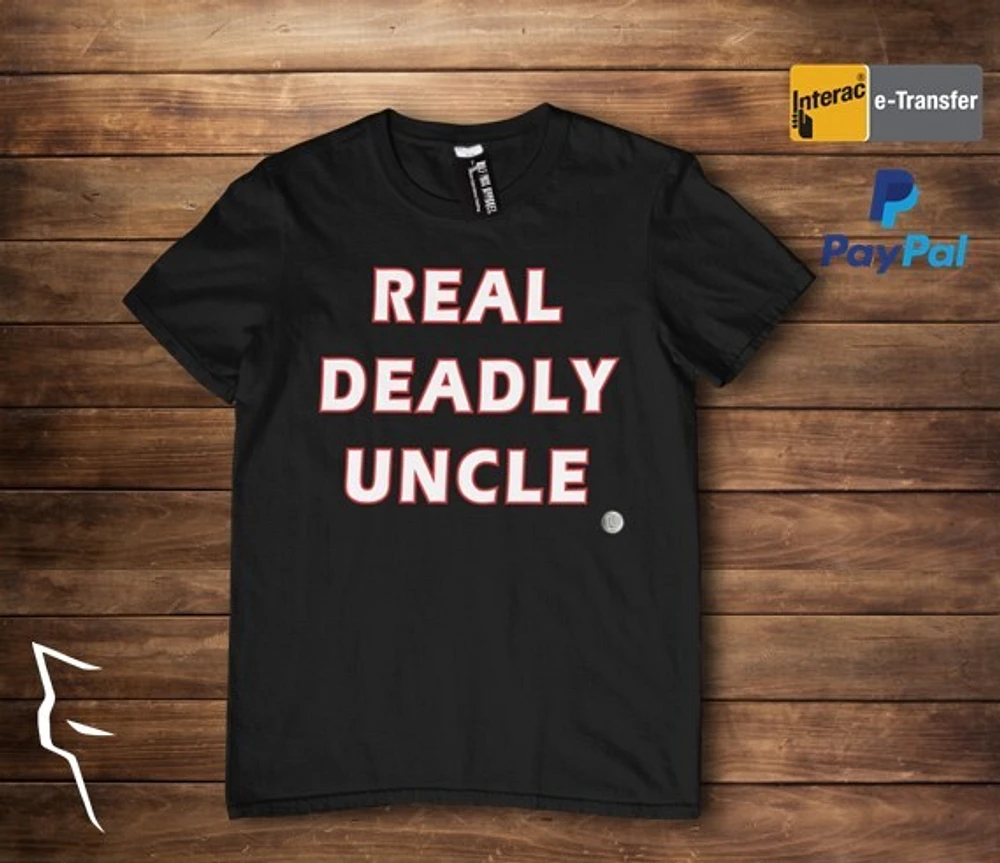 Real Deadly Uncle - basic tee black
