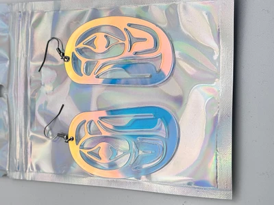 Eagle Drop Earrings - Iridescent