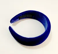 Wide Cobalt Blue Padded Headband