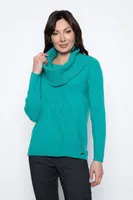 LAGOON SWEATER TOP WITH MATCHING  DETACHABLE SCARF