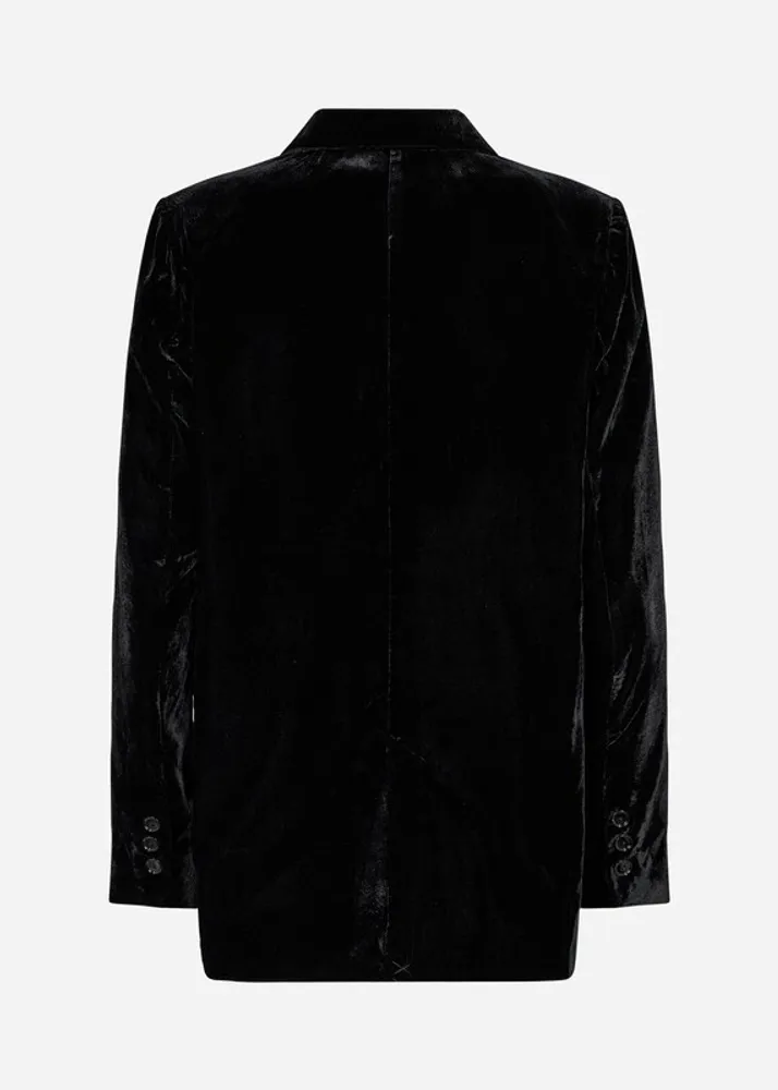 DOUBLE BREASTED VELOUR BLAZER