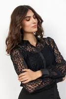 SHEER LACE BLOUSE