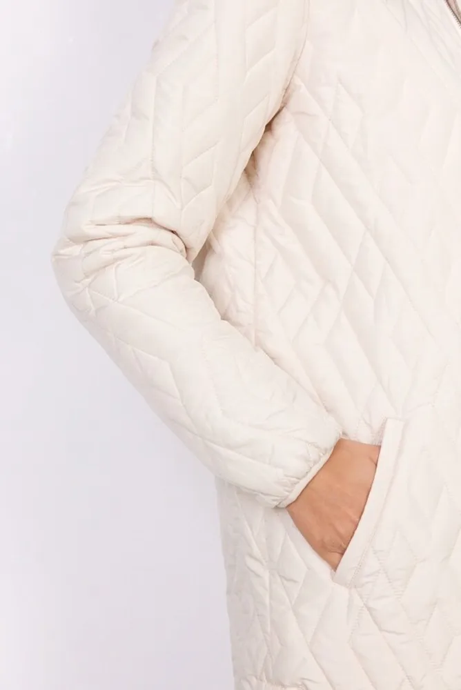 CREAM QUILTED JACKET