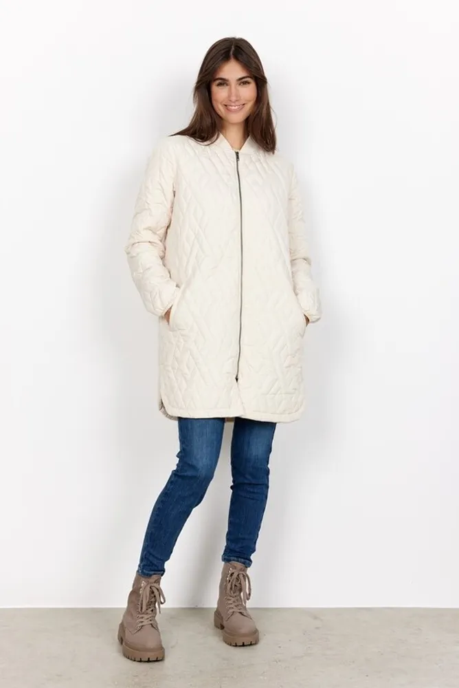 CREAM QUILTED JACKET