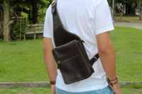 Leather Organizer and gun holder crossbody bag