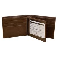 Men's Bifold Wallet with Center Flip