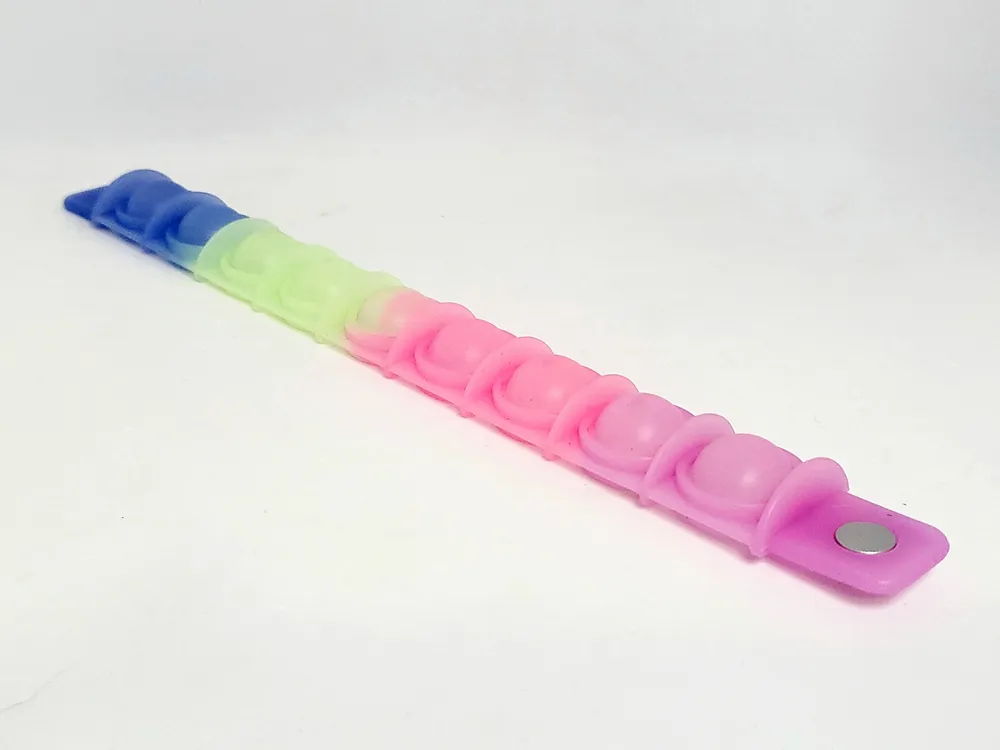 Pop'd Rainbow Glow Bracelet Bubble Popping Toy