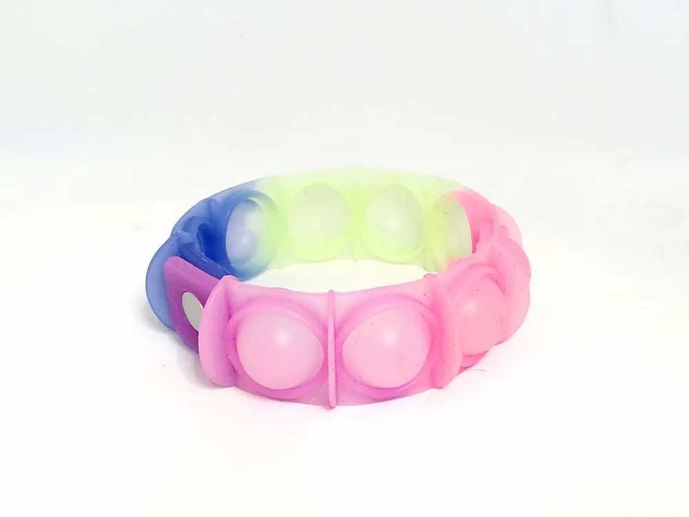 Pop'd Rainbow Glow Bracelet Bubble Popping Toy