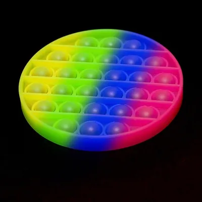 Rainbow Glow Disc Pop'd Bubble Popping Toy