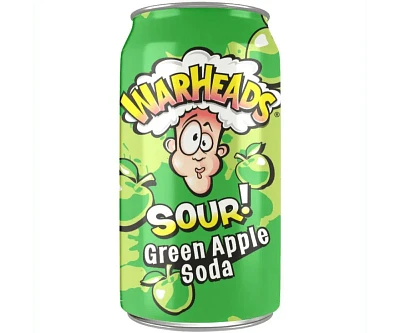 Warheads Sour Green Apple Soda 355ml