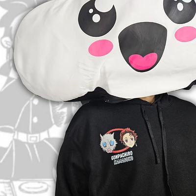Demon Slayer Tanjiro Et Inosuke Hoodie Deux Faces