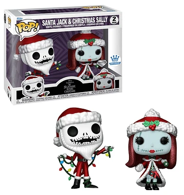 Ck32 Santa Jack And Christmas Sally Diamond Funko Excl. 2 Pack