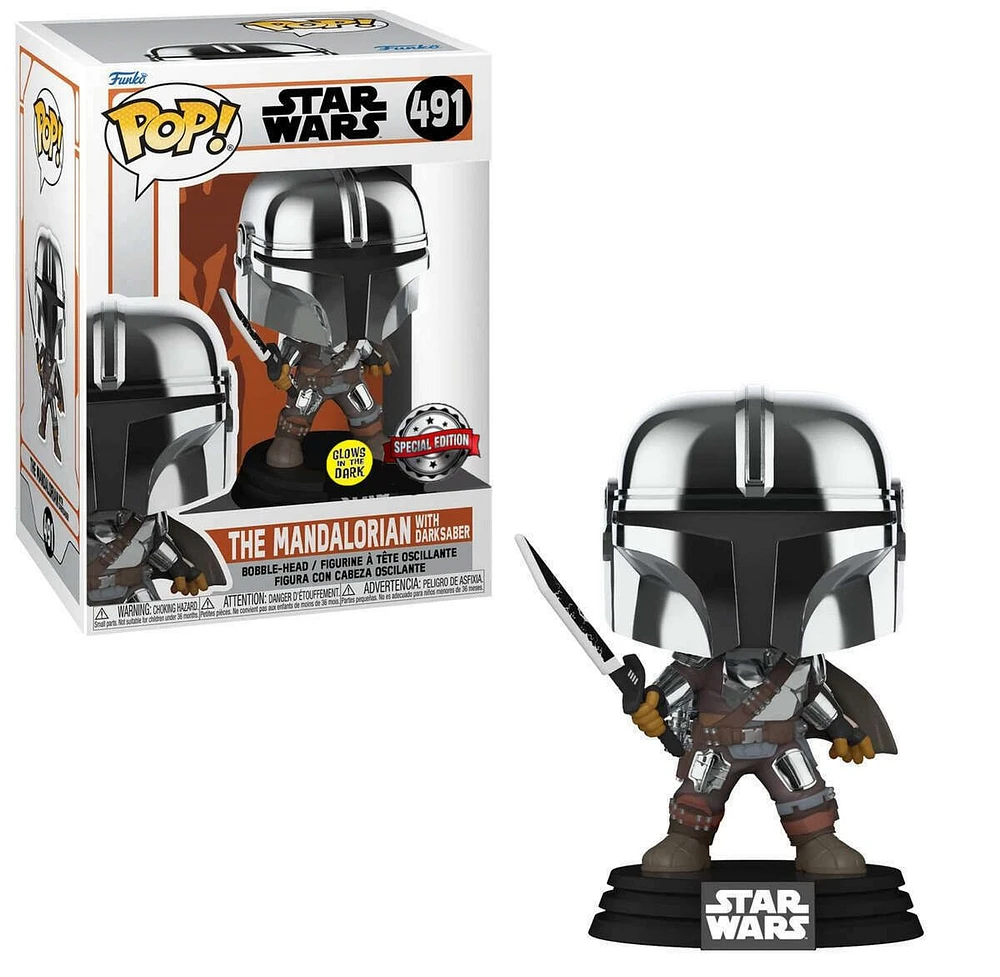 Star Wars : EK14 The Mandalorian With Darksaber GID SE 491