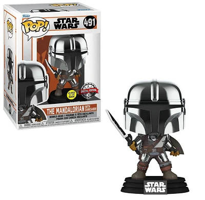 Star Wars : EK14 The Mandalorian With Darksaber GID SE 491