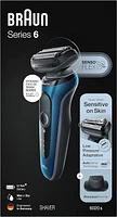 Braun Solo Series 6: 6020S Wet and Dry Electric Shaver with Precision Trimmer,  Blue