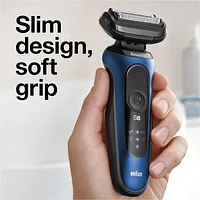 Braun Solo Series 6: 6020S Wet and Dry Electric Shaver with Precision Trimmer,  Blue