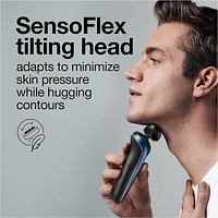 Braun Solo Series 6: 6020S Wet and Dry Electric Shaver with Precision Trimmer,  Blue