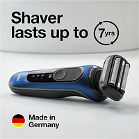 Braun Solo Series 6: 6020S Wet and Dry Electric Shaver with Precision Trimmer,  Blue